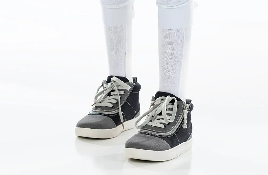 SALE - Grey Colorblock BILLY D|R Short Wrap High Tops