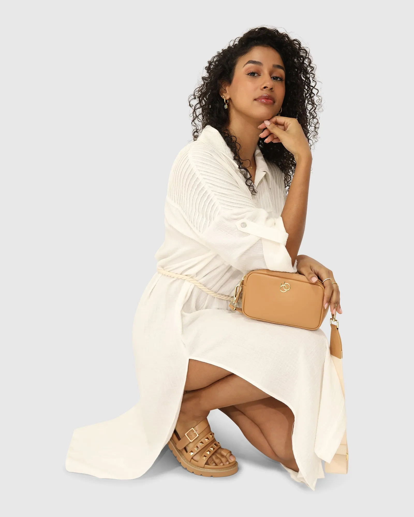 Seven Wonders Maxi Shirt Dress - White