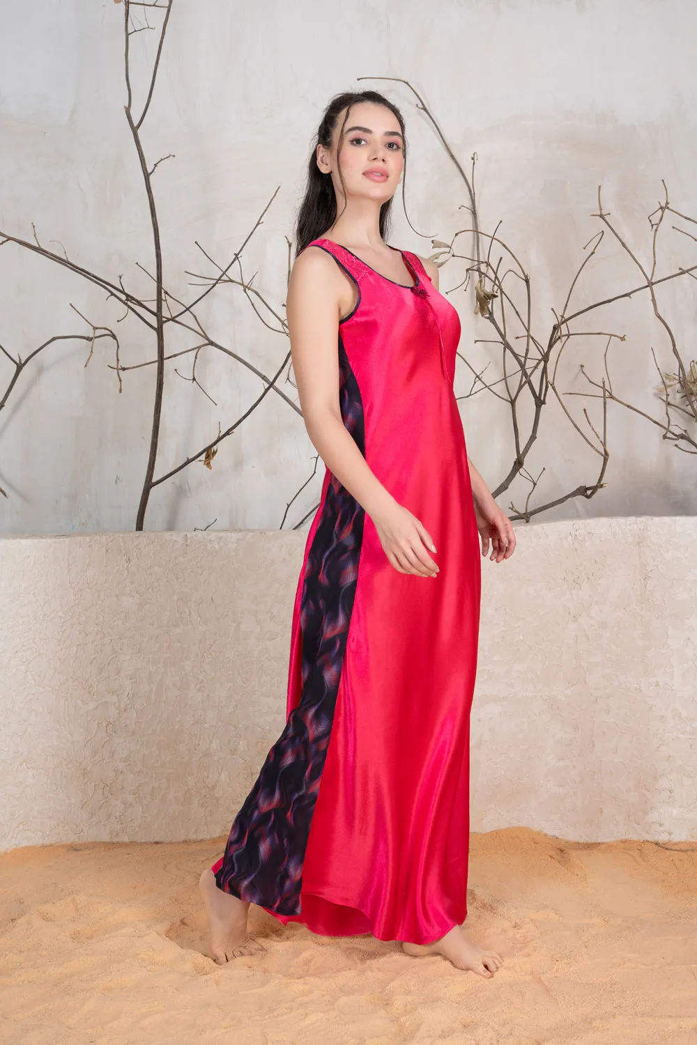 Sleeveless Satin Nightdress