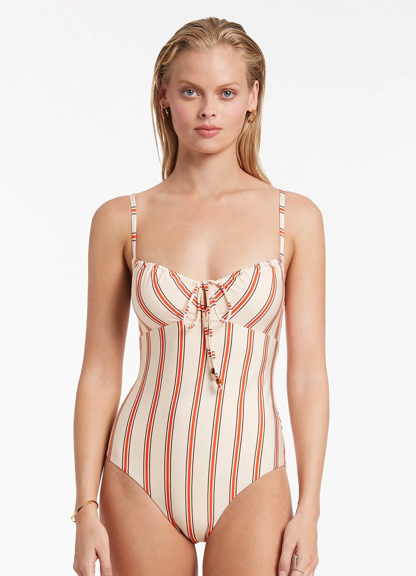 Sorrento Tie Front One Piece - Fiamma