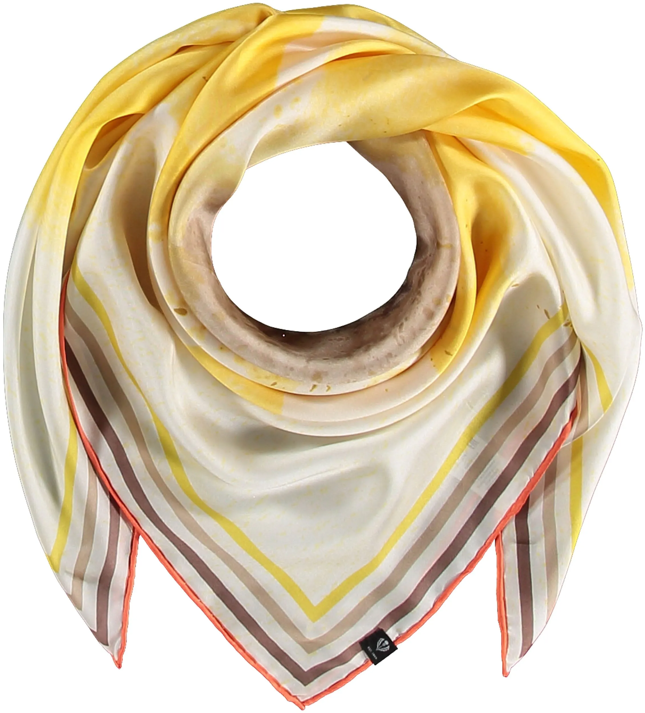 Striped Sunflower Oversized Silk Square