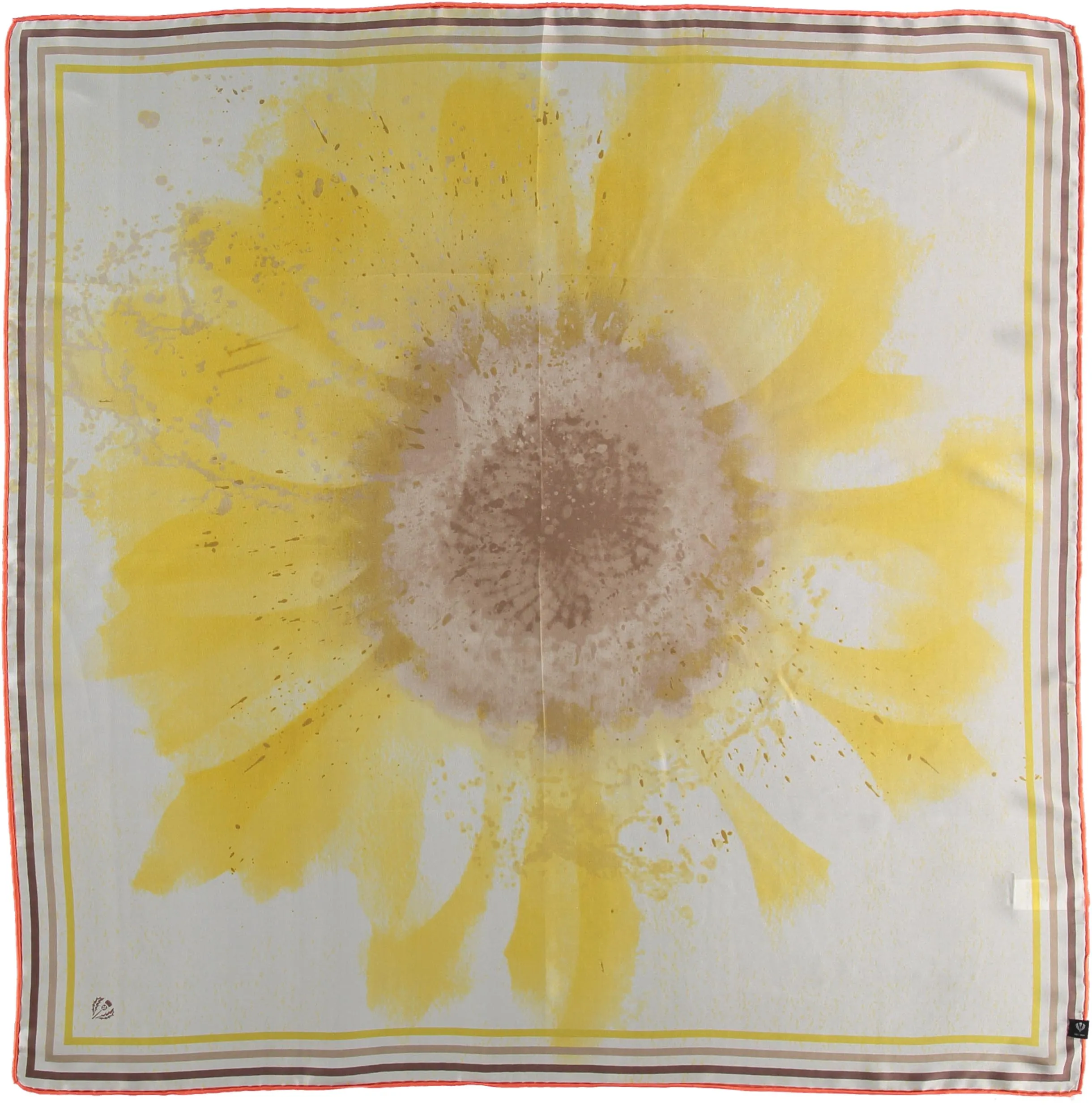 Striped Sunflower Oversized Silk Square