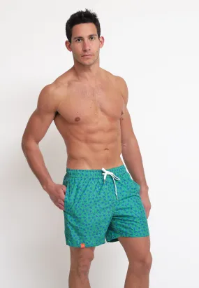 Swim Pant Small Print - Verde Prato