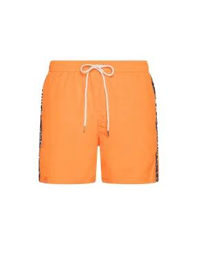 Swim Pant Wth Tape Logo - Arancio Fluo