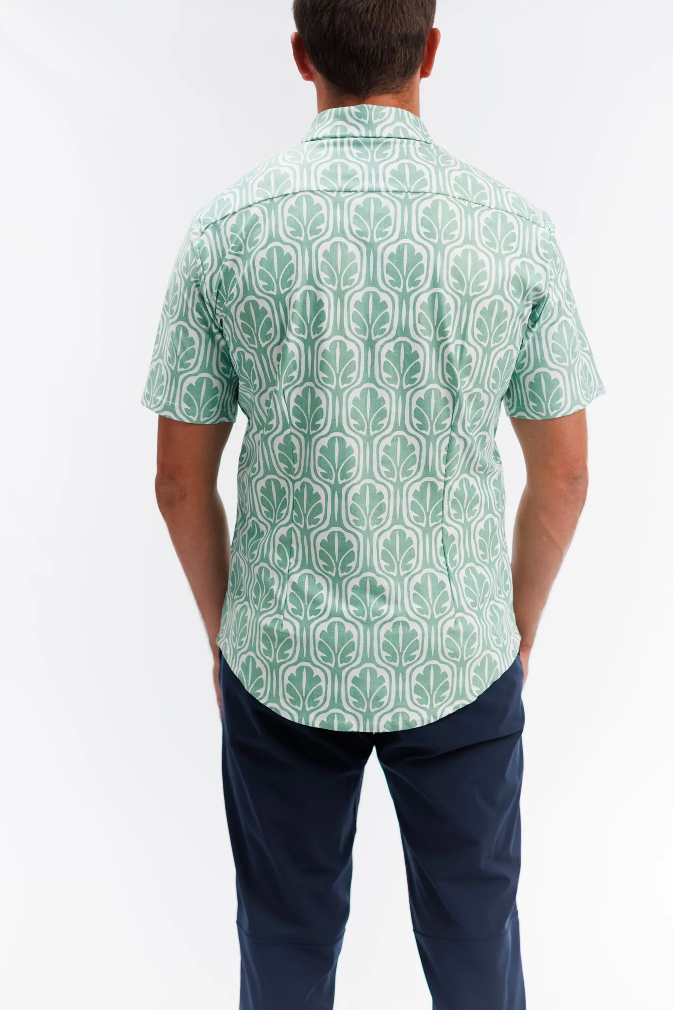 The Boatyard Button Down - Cabana Disco Sage