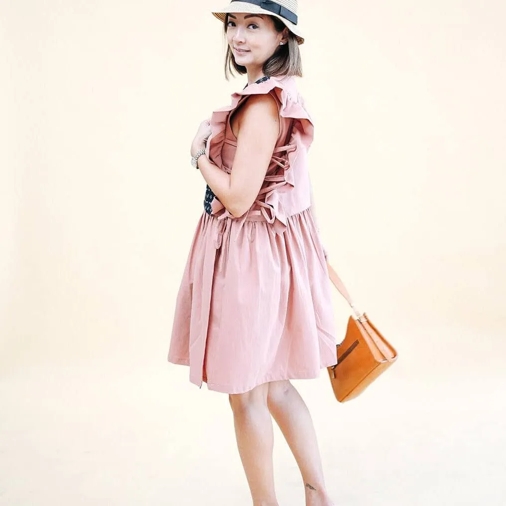 The Sleeveless Relaxed Wrap Dress Purposeful Pink