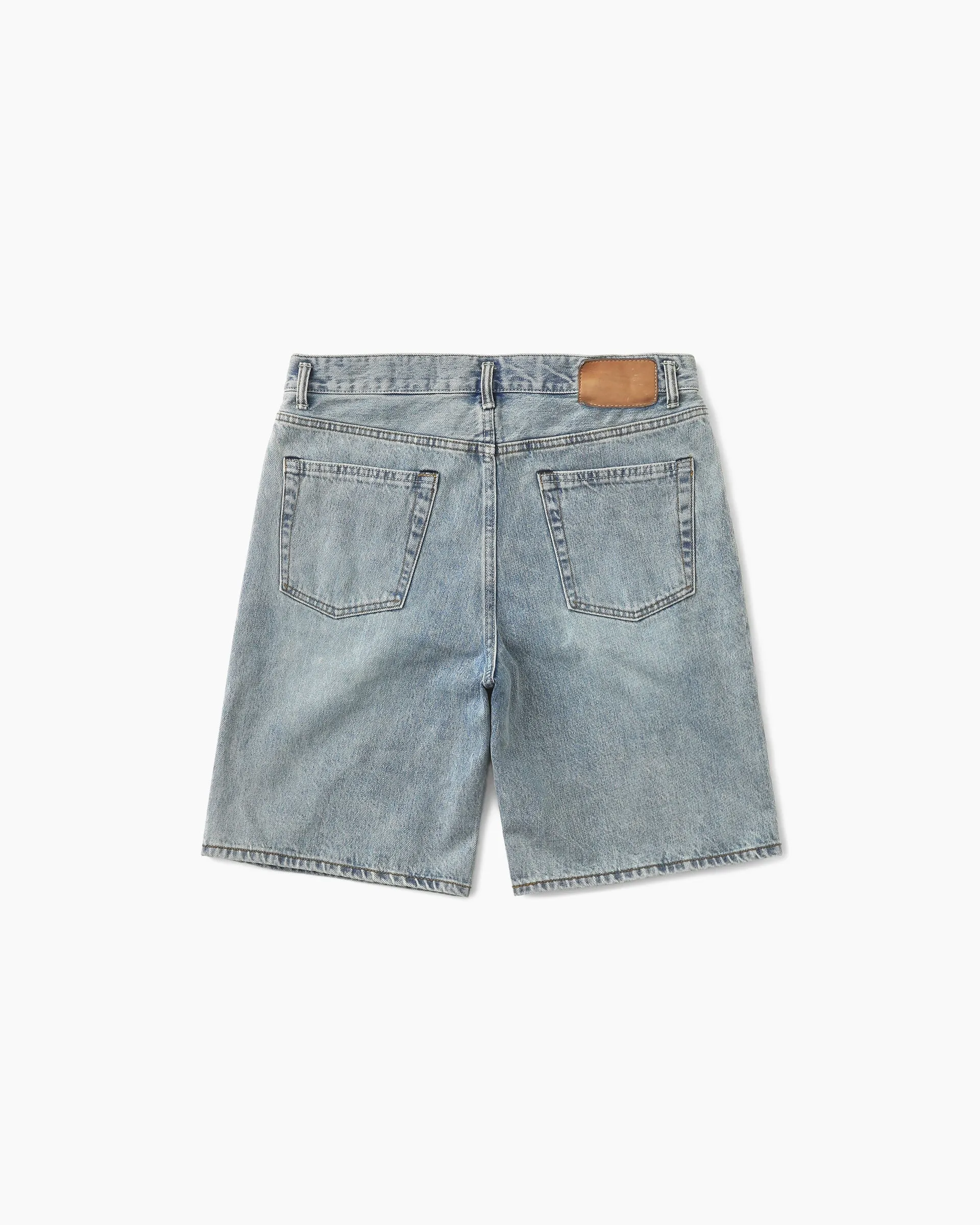 Washed Denim Short Mid Blue