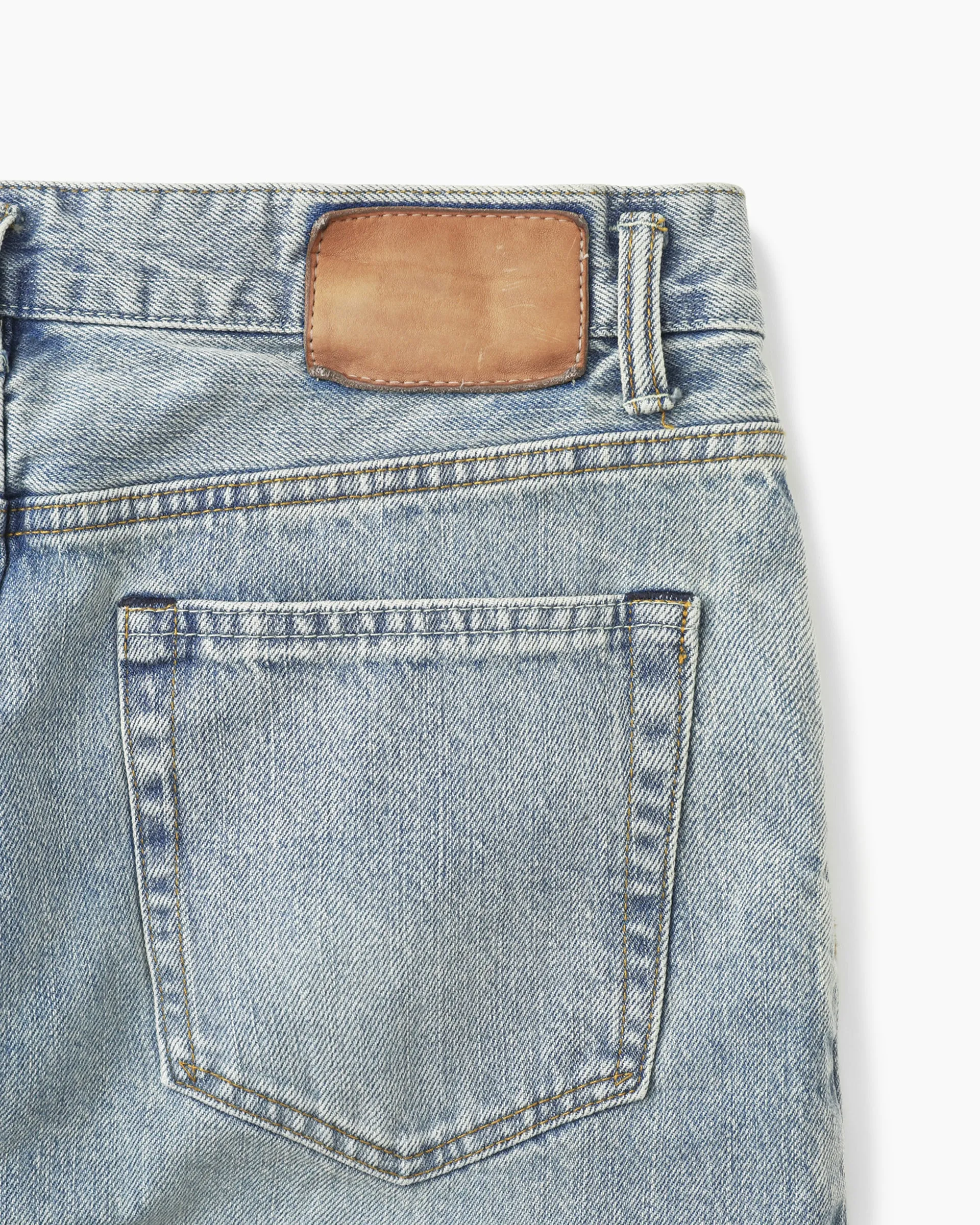 Washed Denim Short Mid Blue