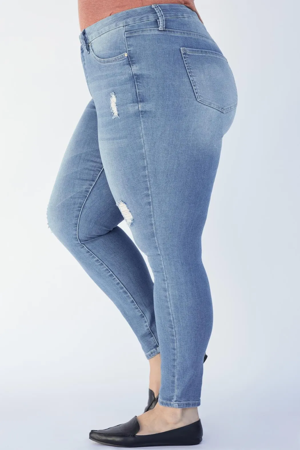 Women's Plus Size Sustainable Curvy Fit High Rise Skinny Jeans