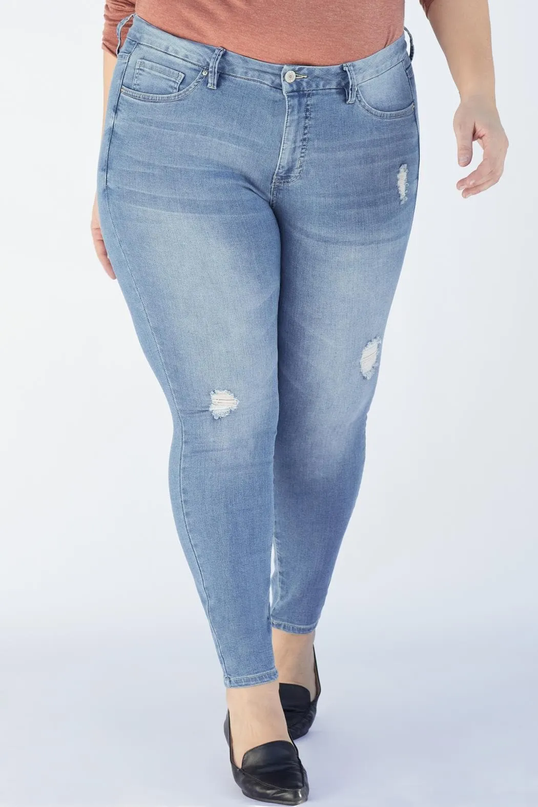 Women's Plus Size Sustainable Curvy Fit High Rise Skinny Jeans