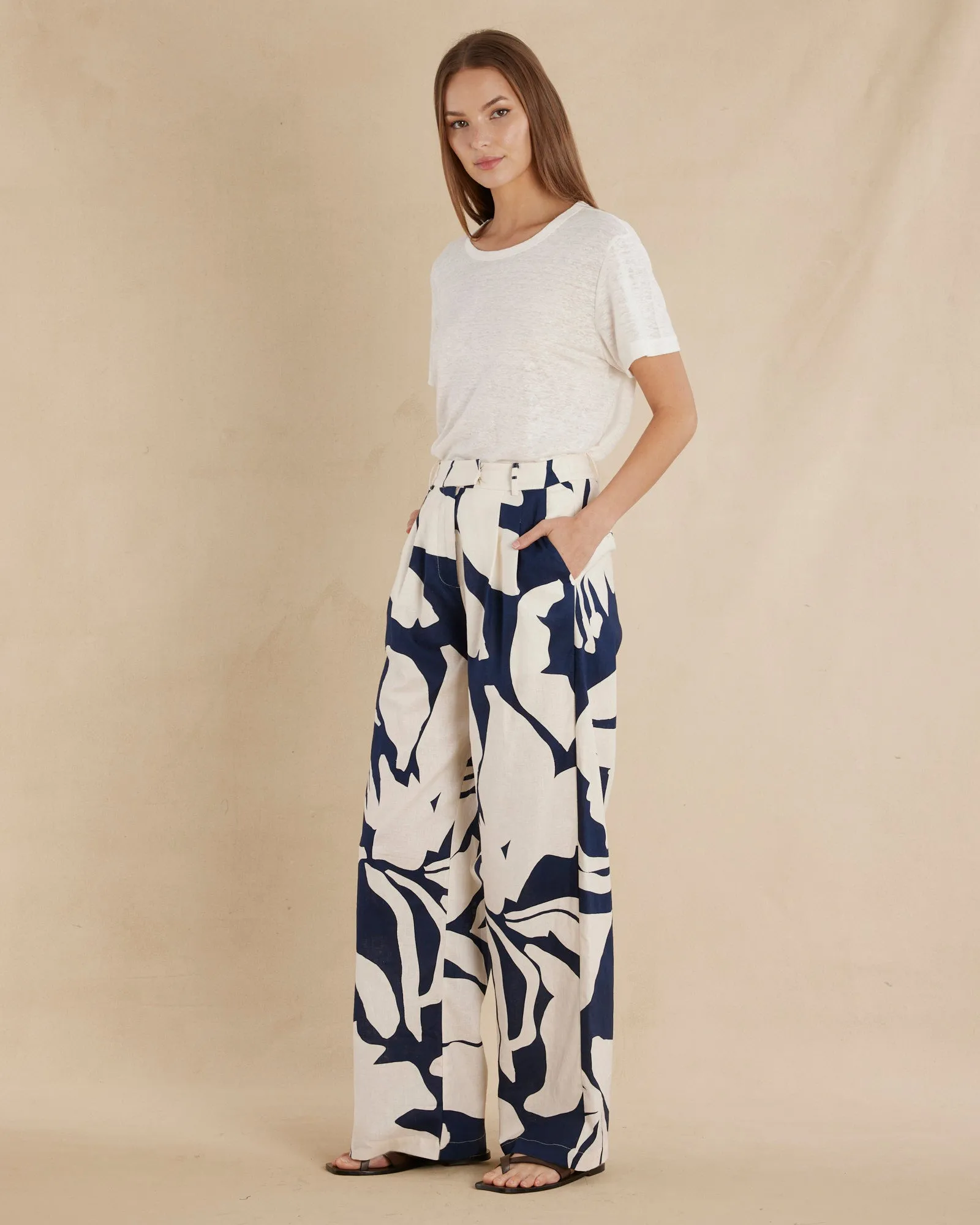 Zaffira Linen Pant